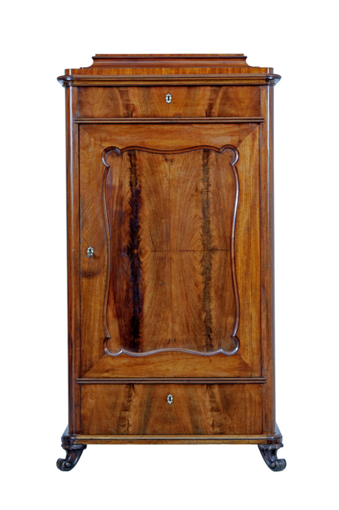Mid 19th Century Swedish Flame Mahogany Cupboard — image 3
