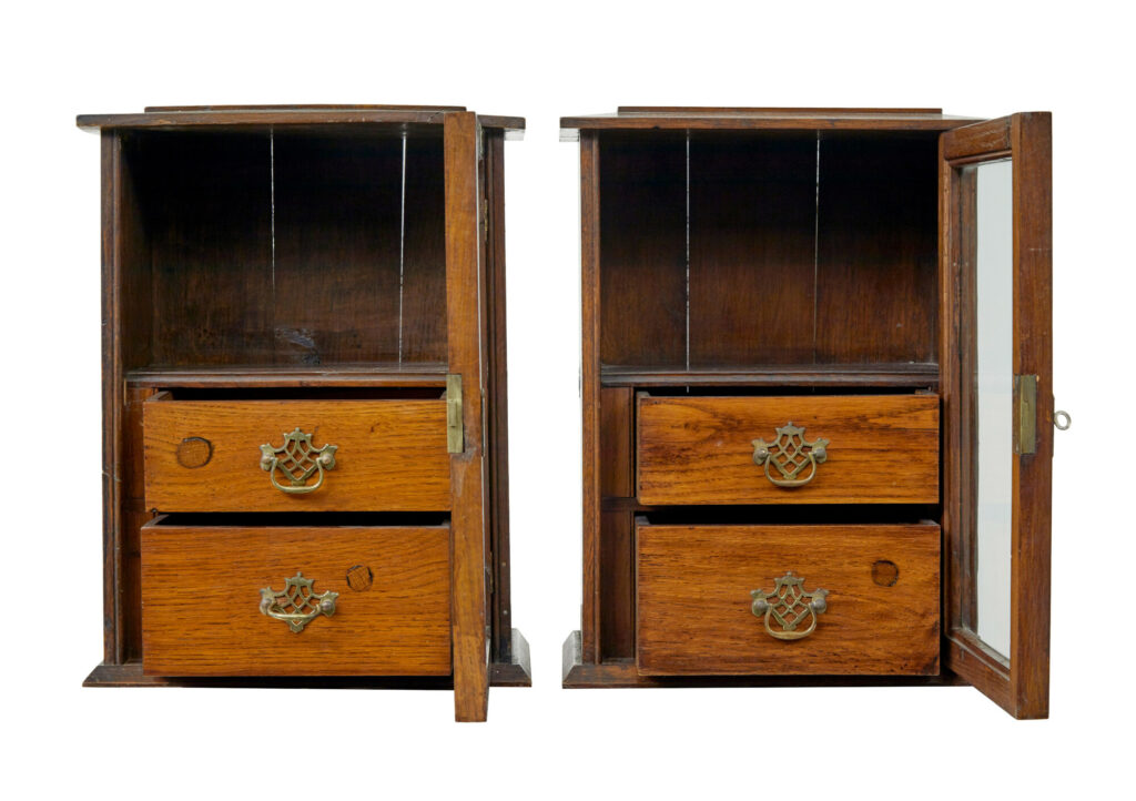 Pair of English Oak Small Cabinets Made from Hmy Osbourne — image 8
