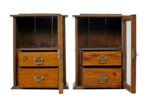 Pair of English Oak Small Cabinets Made from Hmy Osbourne — thumbnail 8