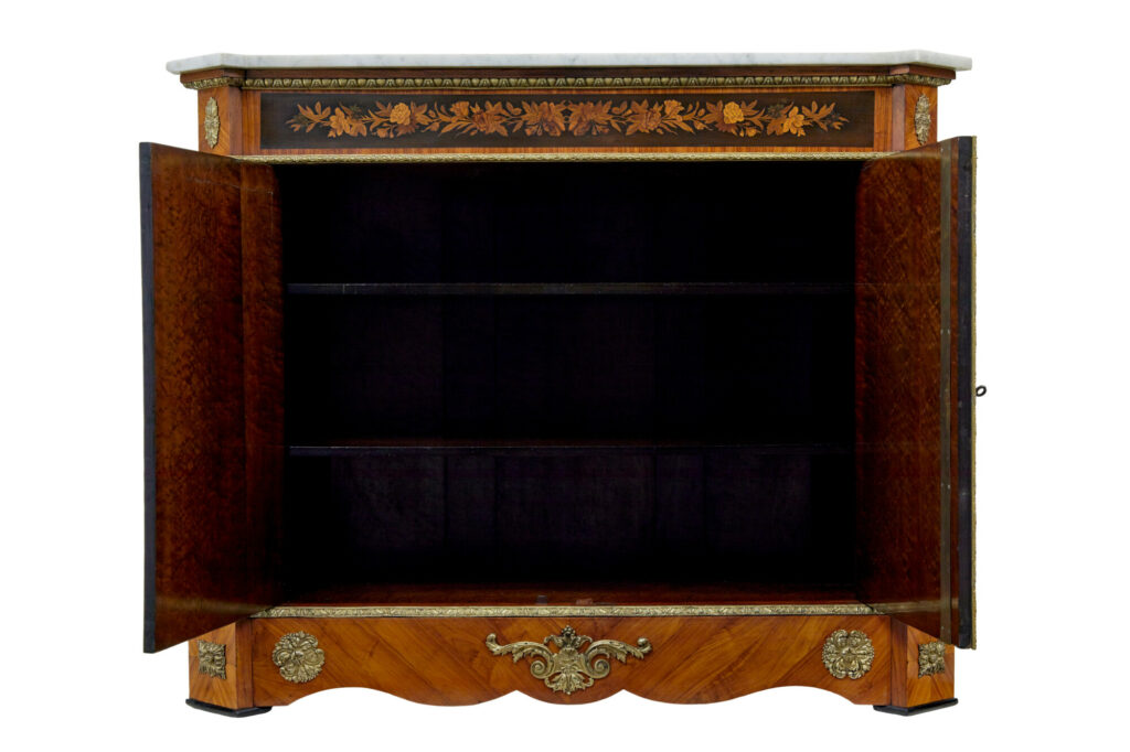 19th Century Louis Xvi Style Ormolu-Mounted Marquetry Meuble D'appui — image 5