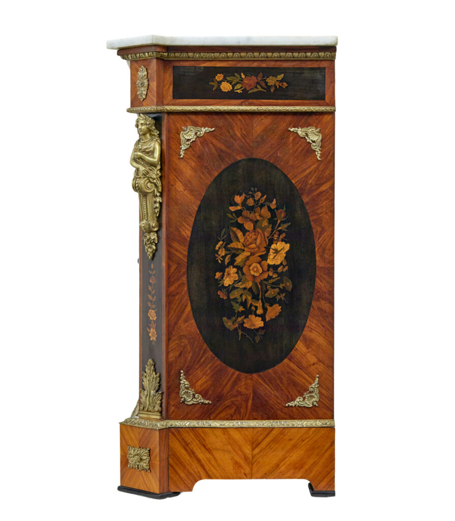 19th Century Louis Xvi Style Ormolu-Mounted Marquetry Meuble D'appui — image 2