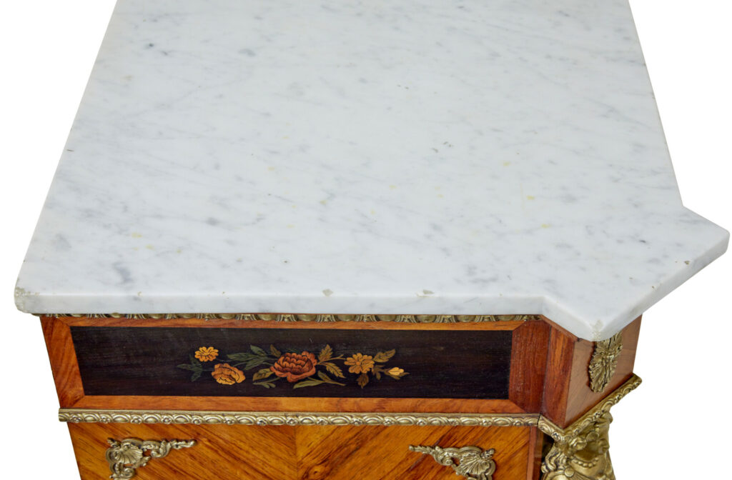 19th Century Louis Xvi Style Ormolu-Mounted Marquetry Meuble D'appui — image 9
