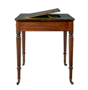 19th Century Late Georgian Mahogany and Leather Architects Desk — thumbnail 9