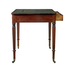 19th Century Late Georgian Mahogany and Leather Architects Desk — thumbnail 6