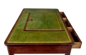 19th Century Late Georgian Mahogany and Leather Architects Desk — thumbnail 5