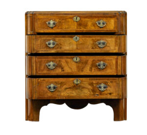Early 20th Century Walnut Queen Anne Inspired Chest of Drawers — thumbnail 14