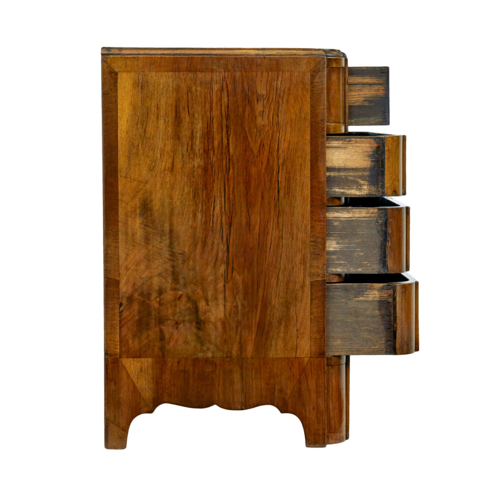 Early 20th Century Walnut Queen Anne Inspired Chest of Drawers — image 13