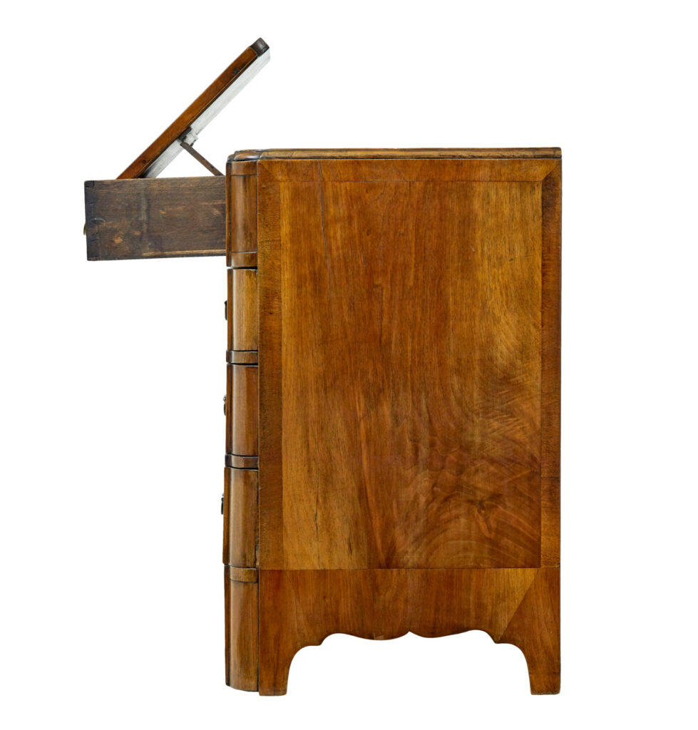 Early 20th Century Walnut Queen Anne Inspired Chest of Drawers — image 11
