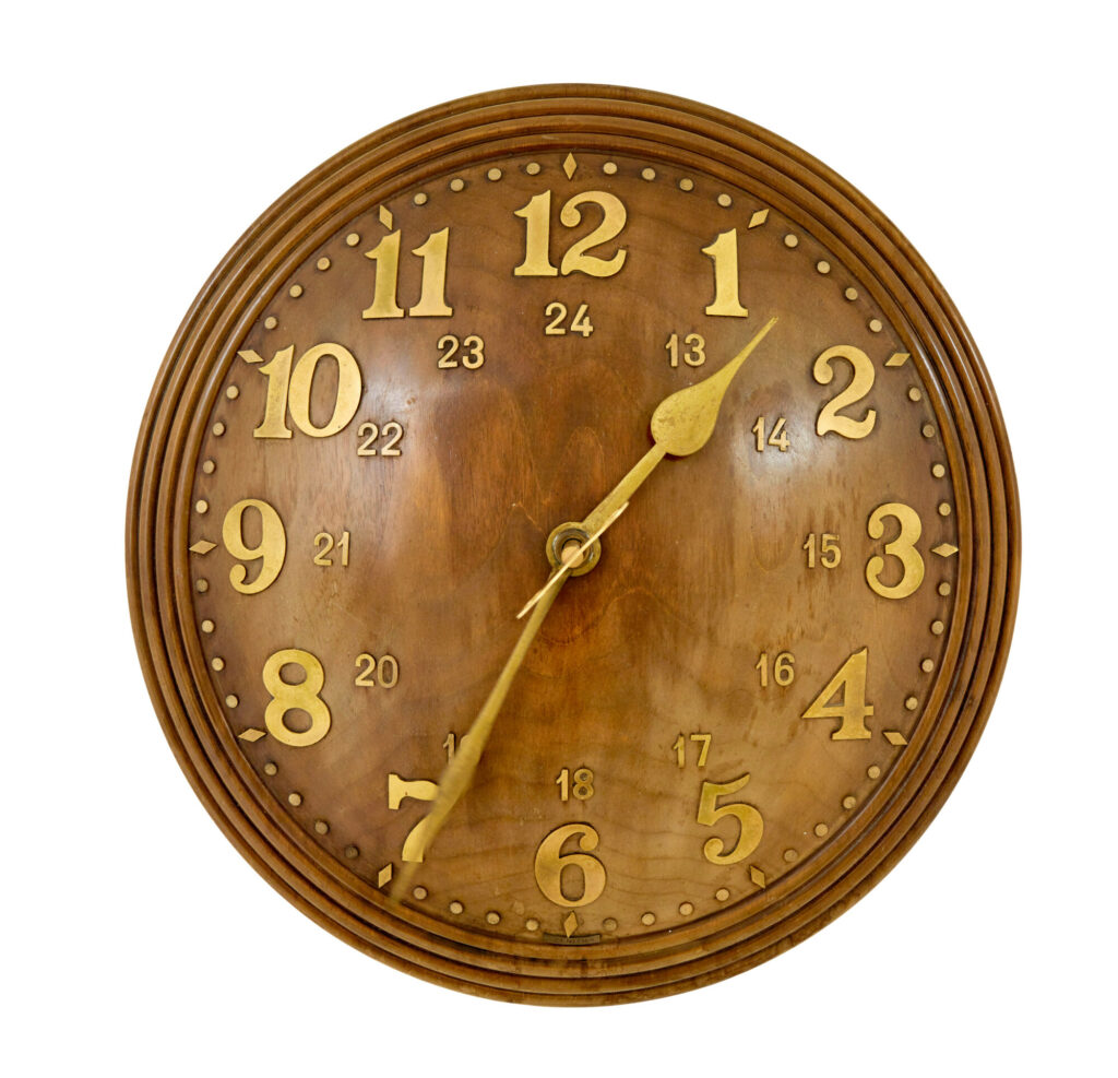 Art Deco Teak Wall Clock by Zenith — image 1
