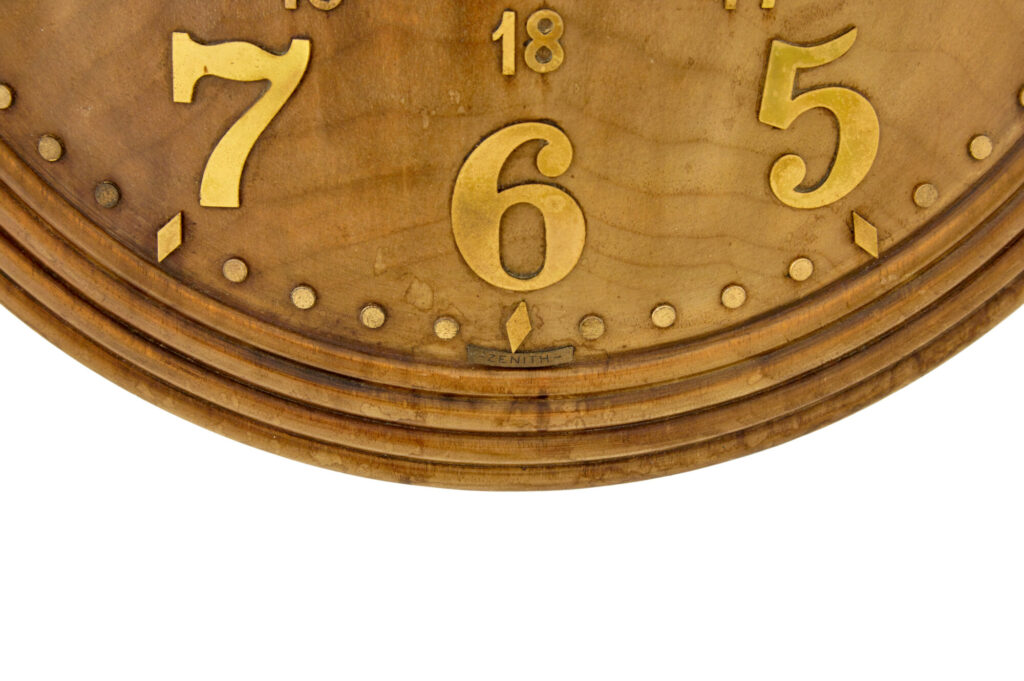 Art Deco Teak Wall Clock by Zenith — image 6