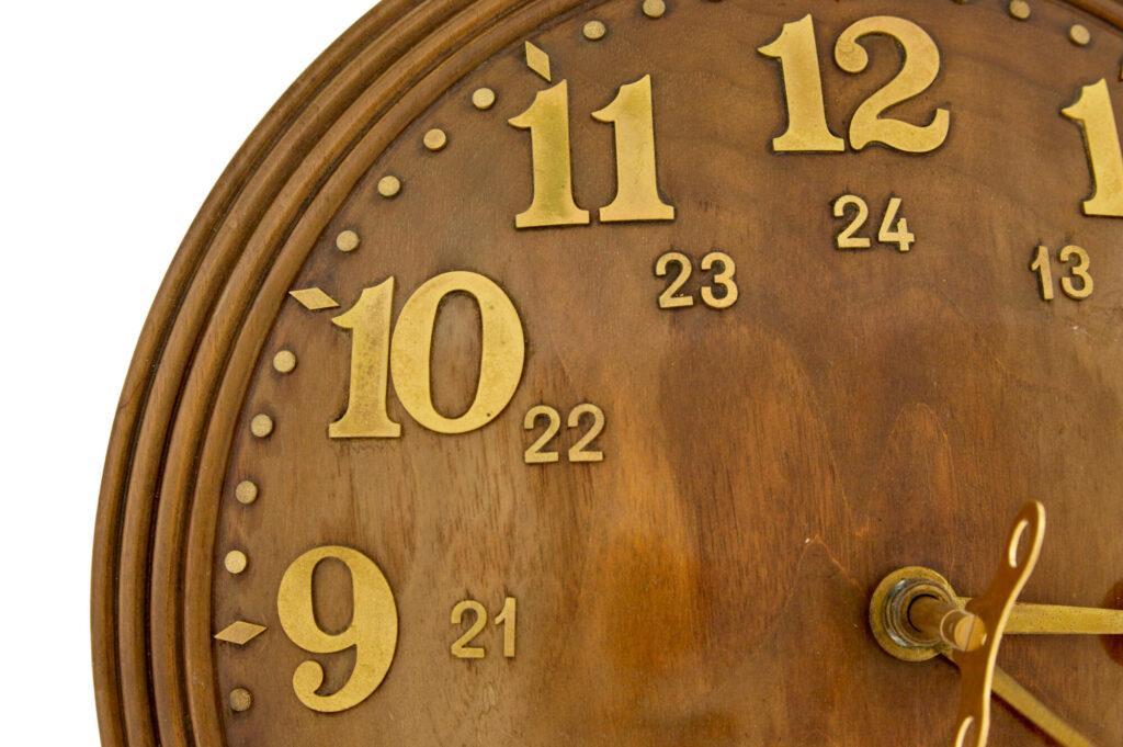 Art Deco Teak Wall Clock by Zenith — image 5
