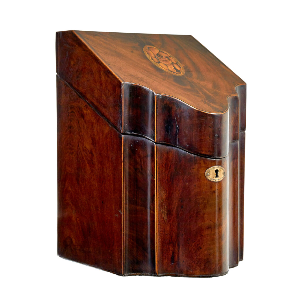 18th Century Inlaid Mahogany Georgian Knife Box — image 9