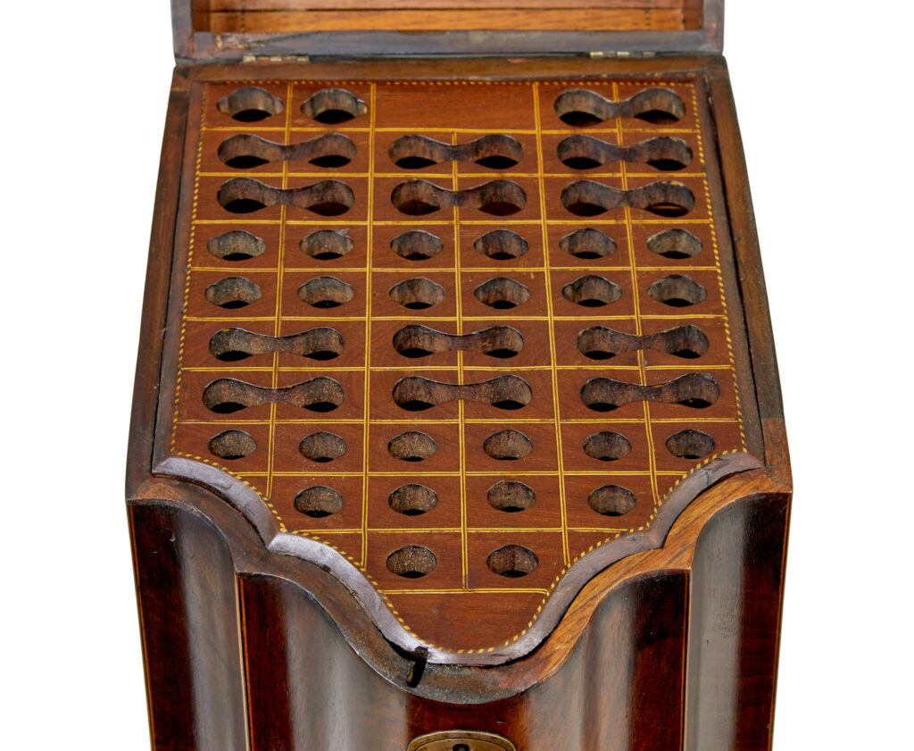 18th Century Inlaid Mahogany Georgian Knife Box — image 4