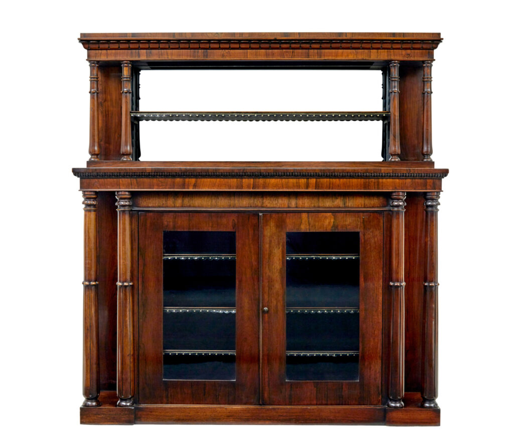 MID 19TH CENTURY PALISANDER MIRRORED CHIFFIONIER