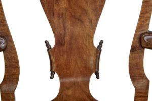 Set of 8 Carved Queen Anne Style Walnut Dining Chairs by Spillman & Co — thumbnail 4