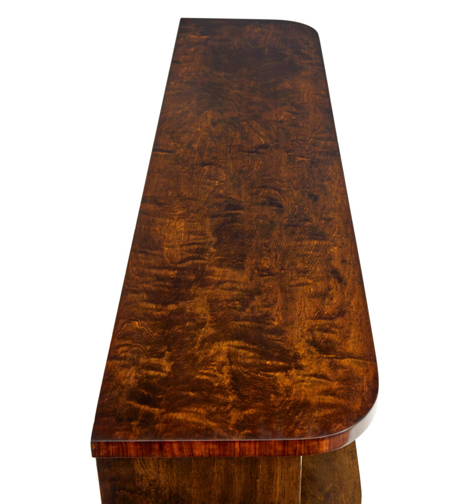 Mid 20th Century Scandinavian Birch Inlaid Open Bookcase — image 7