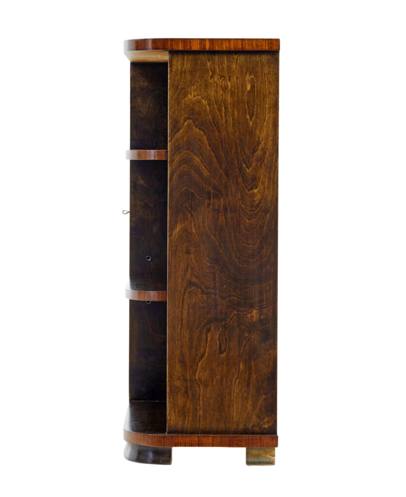 Mid 20th Century Scandinavian Birch Inlaid Open Bookcase — image 4