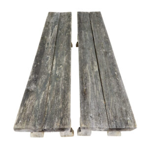 Mid Century Solid Pine Horseshoe Garden Table and Benches — thumbnail 2