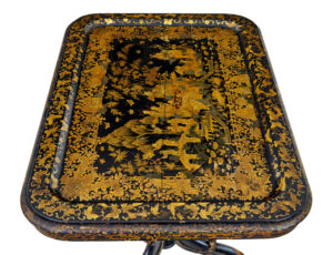 19th Century Lacquered Hand Painted Tray Table — thumbnail 8