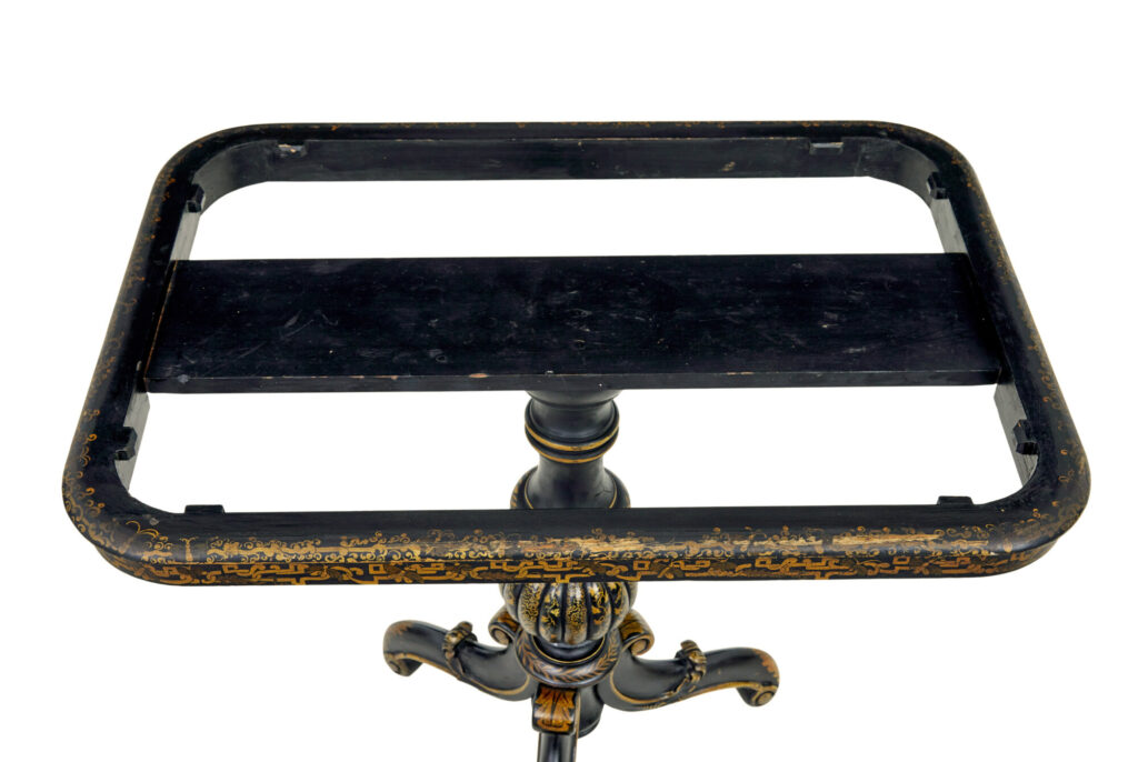 19th Century Lacquered Hand Painted Tray Table — image 6