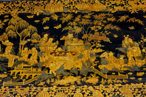 19th Century Lacquered Hand Painted Tray Table — thumbnail 4