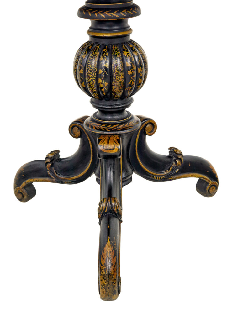 19th Century Lacquered Hand Painted Tray Table — image 3