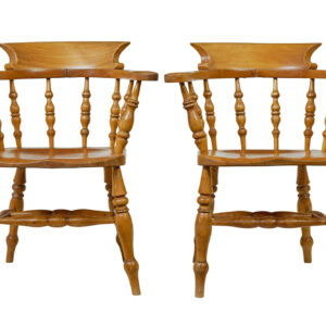 PAIR OF 19TH CENTURY ELM ELBOW CHAIRS