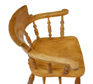 Pair of 19th Century Elm Elbow Chairs — thumbnail 5