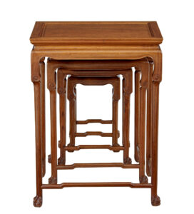 Nest of 4 Hardwood Chinese Tables by Mayfair and Company — thumbnail 9