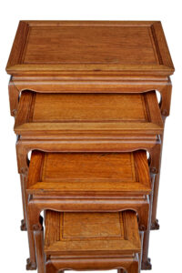 Nest of 4 Hardwood Chinese Tables by Mayfair and Company — thumbnail 7