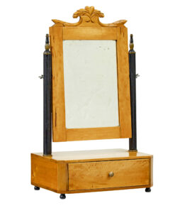 19TH CENTURY SWEDISH BIRCH VANITY MIRROR