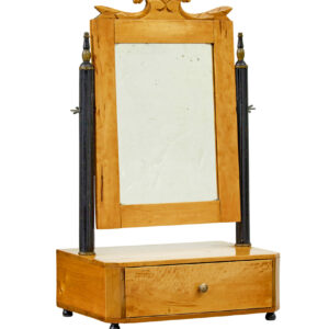19TH CENTURY SWEDISH BIRCH VANITY MIRROR