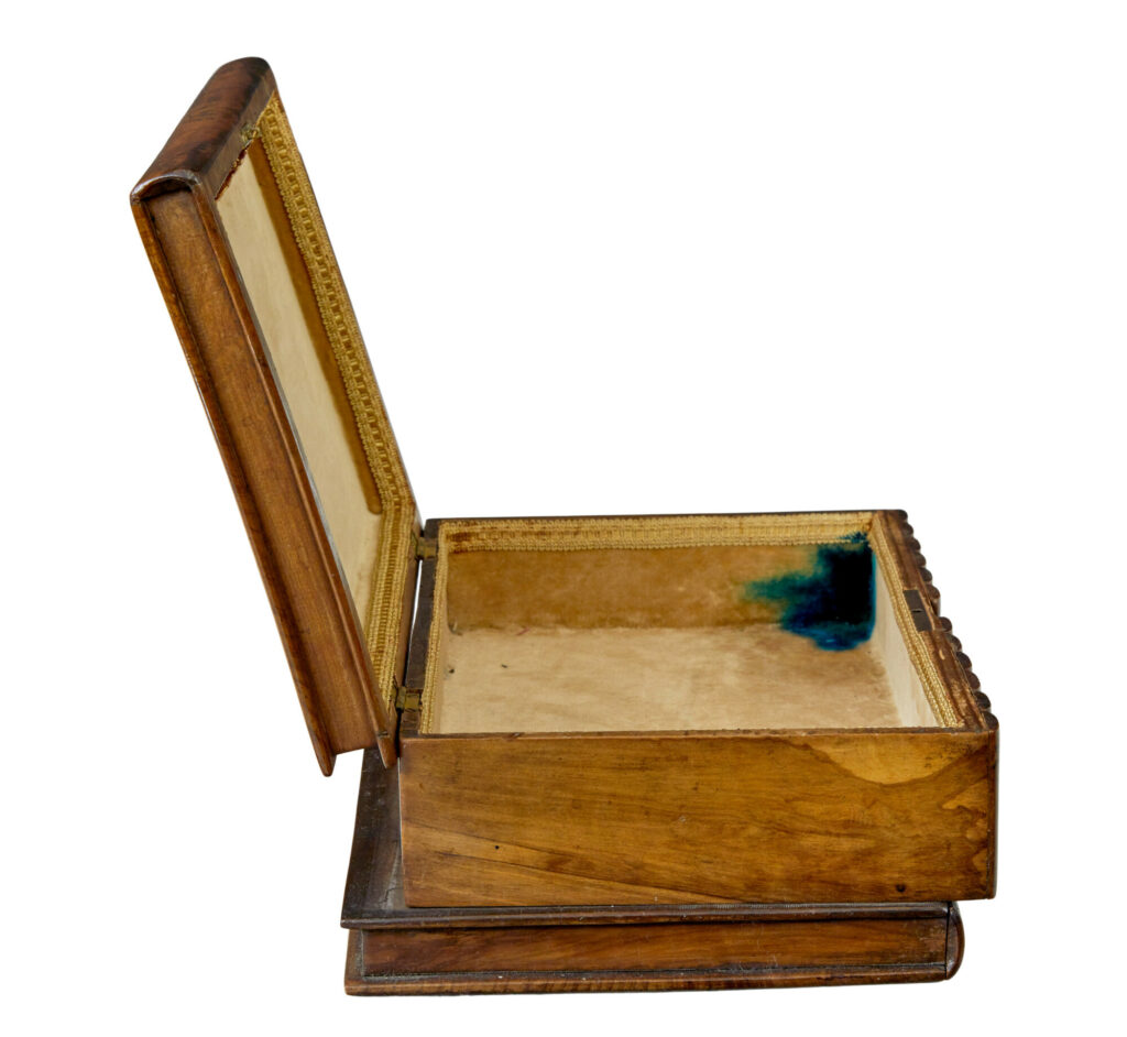 Decorative 19th Century Book Shaped Inlaid Olive Box — image 6
