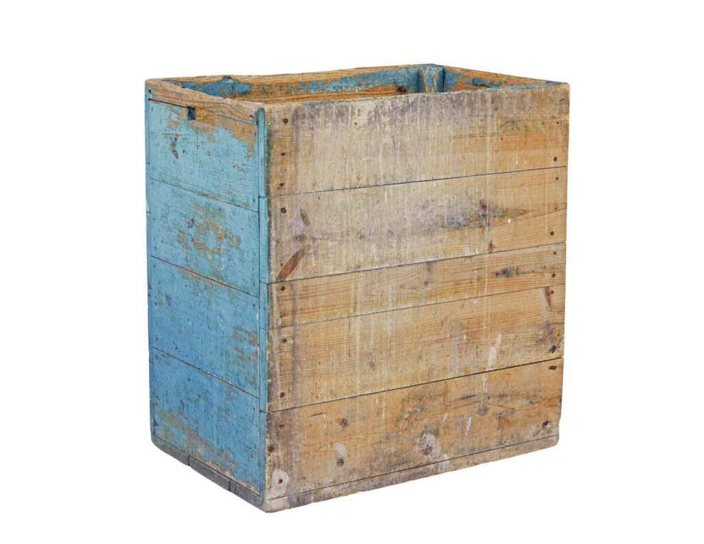 19th Century Swedish Painted Pine Log Box