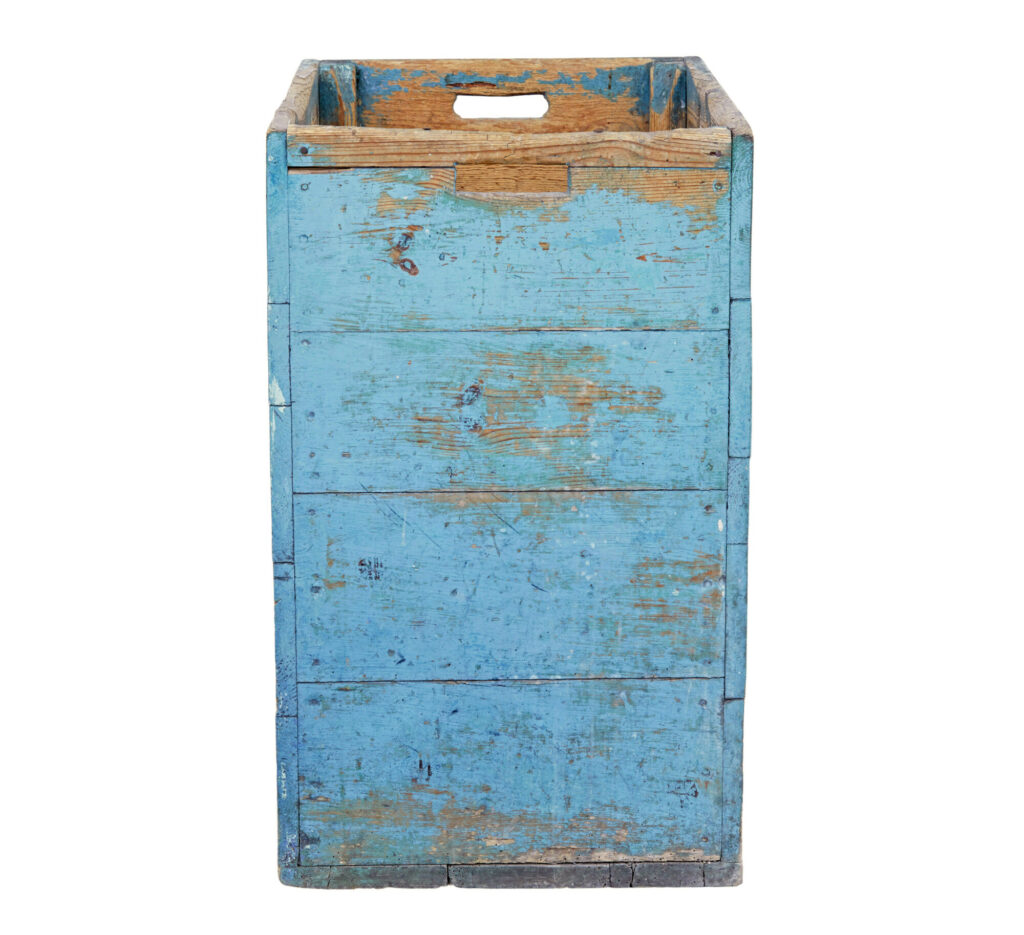 19th Century Swedish Painted Pine Log Box — image 6