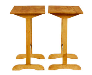 Pair of Early 20th Century Swedish Birch Side Tables — thumbnail 7