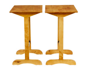 Pair of Early 20th Century Swedish Birch Side Tables — thumbnail 6