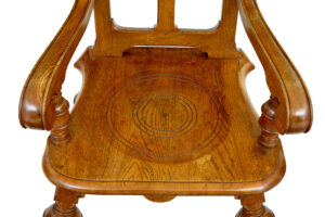 Late 19th Century Carved Oak Arts and Crafts Armchair — thumbnail 8