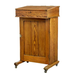 19TH CENTURY TALL PINE LECTURE WRITING DESK
