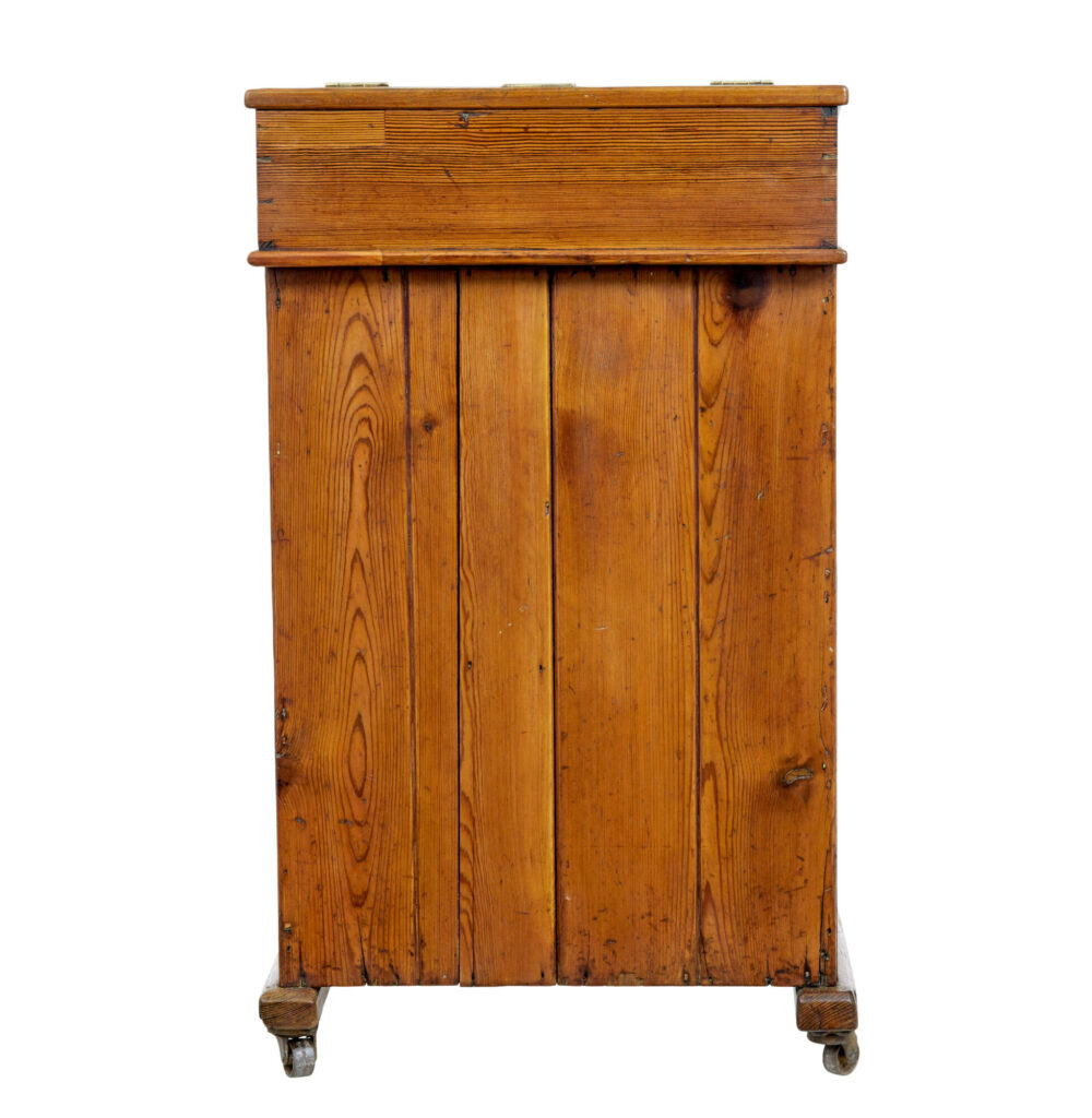 19th Century Tall Pine Lecture Writing Desk — image 7