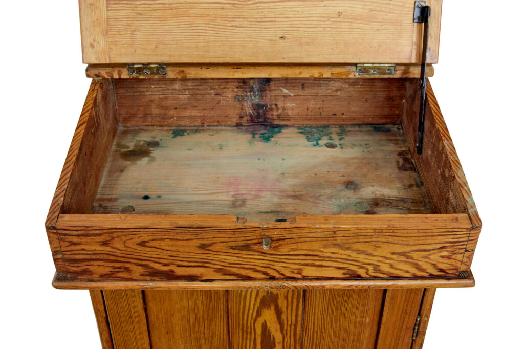 19th Century Tall Pine Lecture Writing Desk — image 4
