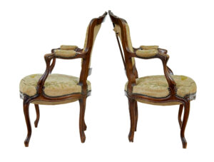 Pair of 19th Century French Tapestry and Walnut Armchairs — thumbnail 10