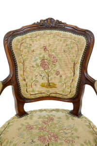 Pair of 19th Century French Tapestry and Walnut Armchairs — thumbnail 6