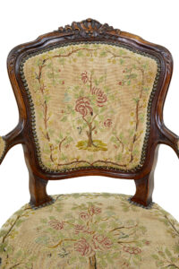 Pair of 19th Century French Tapestry and Walnut Armchairs — thumbnail 5