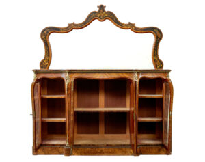 High Victorian Inlaid Burr Walnut Credenza with Mirror — thumbnail 12