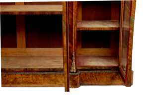 High Victorian Inlaid Burr Walnut Credenza with Mirror — thumbnail 11