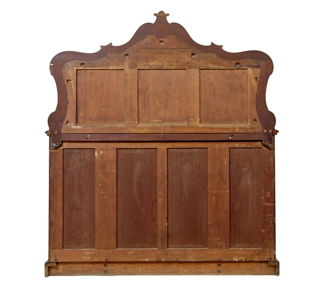 High Victorian Inlaid Burr Walnut Credenza with Mirror — image 7