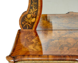 High Victorian Inlaid Burr Walnut Credenza with Mirror — thumbnail 3