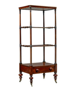 MID 19TH CENTURY 4 TIER MAHOGANY WHAT NOT