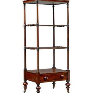 MID 19TH CENTURY 4 TIER MAHOGANY WHAT NOT